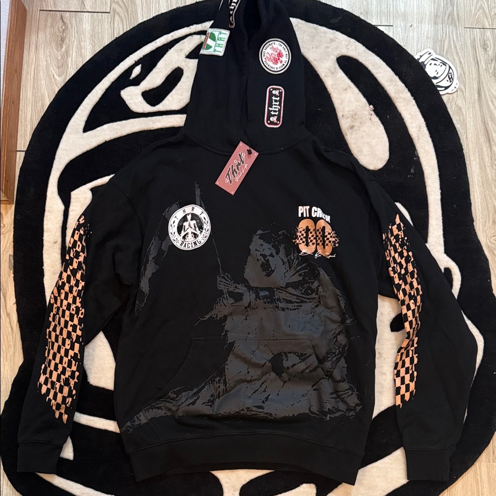 Black and Orange Graphic Men's Sweater